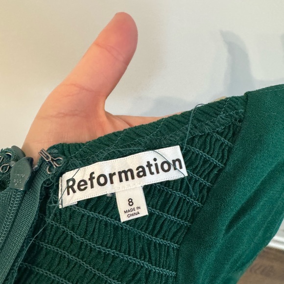 Reformation Size 8 Green Baxley Dress - Picture 7 of 9